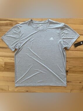 adidas Light Gray Short Sleeve Performance Tee  men’s XL